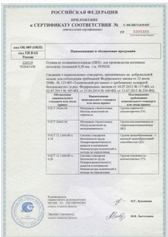 2015.06.25 Канск - Pongs. Приложение к сертификату соответствия